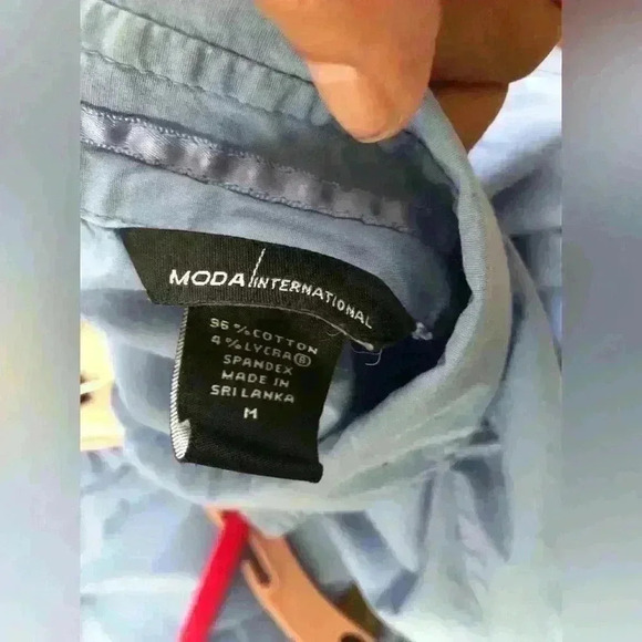 VTG Moda International for Victoria Secret French Blue button down Women M - Picture 8 of 10